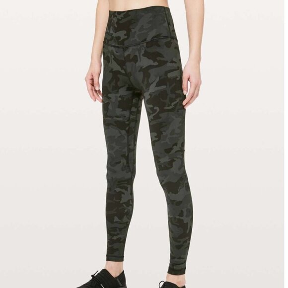 Lululemon Align Pant *Full Length 28" Incognito Camo Multi Gator Green - Picture 7 of 7